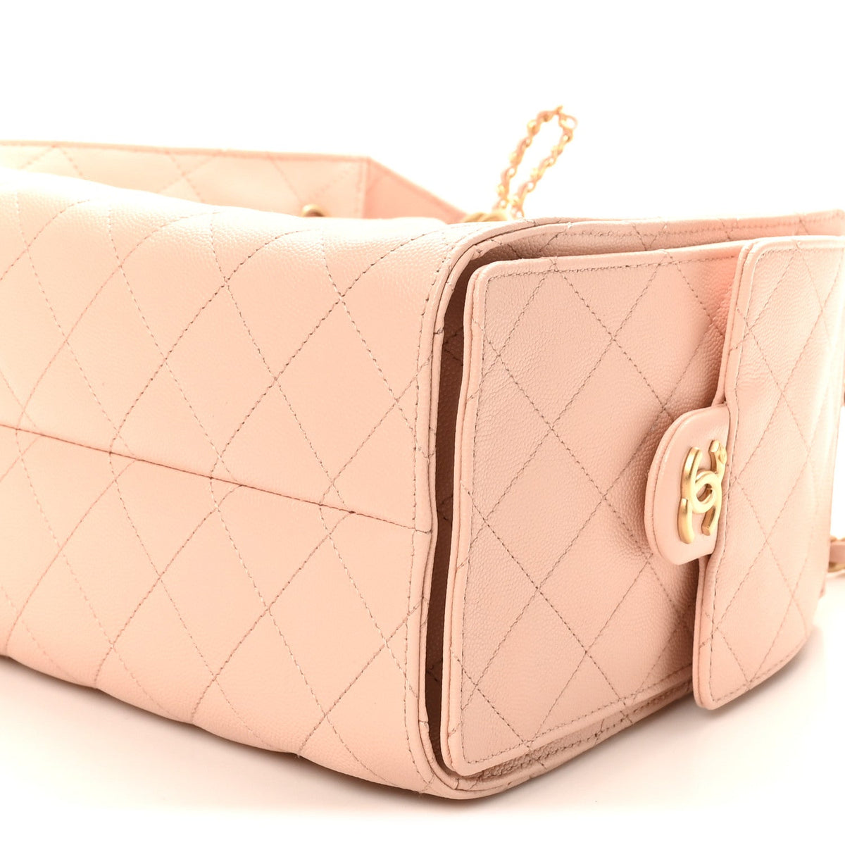 Caviar Quilted Small Chanel 25 Handbag Light Pink