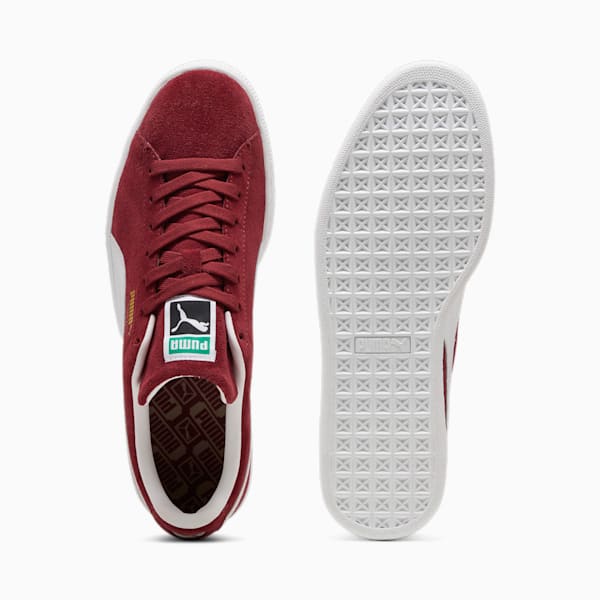 PUMA Suede Classic Burgundy-White-Gold puma shoes for men  womens shoes  roma shoes
