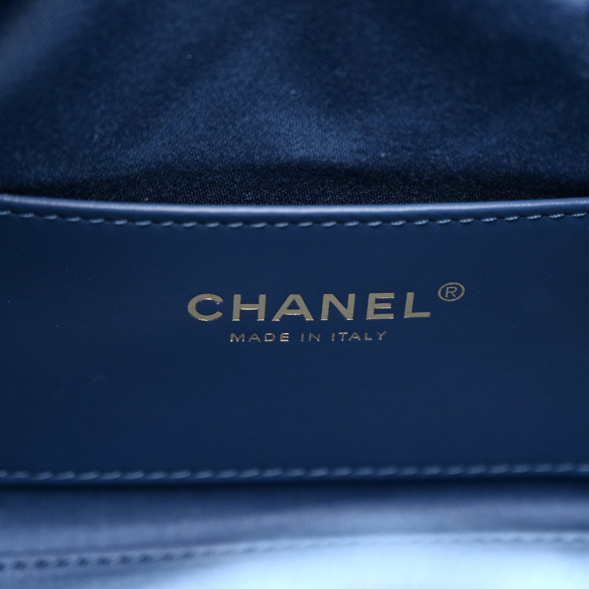 Washed Denim Quilted Mini Chanel 25 Handbag Blue